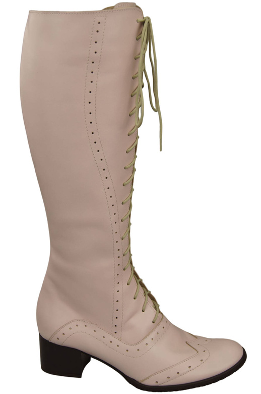 Dámské kozačky Powder pink Šněrování z přírodní kůže 595 ElitaBut