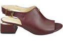 Dámská obuv Sandály Maroon gold buckle Natural leather 198 ElitaBut