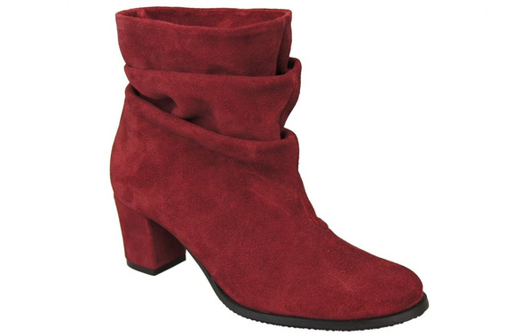 Dámská obuv Přírodní kůže Maroon kozačky 986 ElitaBut