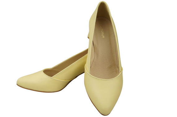 Dámské Lodičky Banán Pravá Kůže Špičatá Špička Podpatek ElitaBut 221