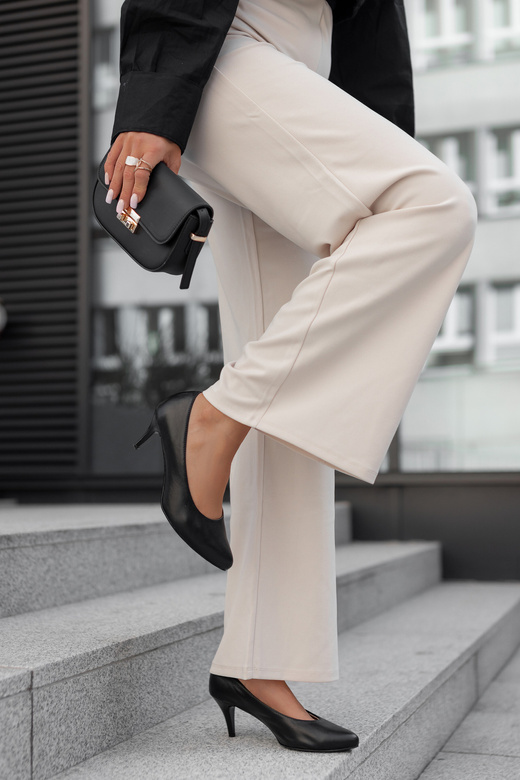 Dámská obuv Lodičky z přírodní kůže Černá 825 ElitaBut