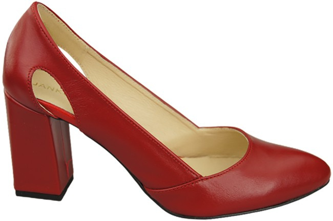 Dámská obuv Dámské lodičky Červená přírodní kůže 184 ElitaBut