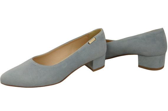 Pohodlné dámské boty Light Blue in Natural Suede Leather 220 od ElitaBut