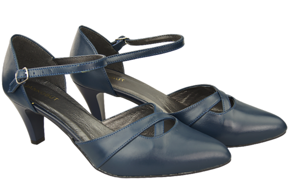 Dámská obuv Navy Blue Sandals Natural Leather 151 ElitaBut