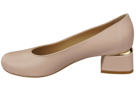 Dámská obuv Přírodní kožené lodičky 159 Powder pink ElitaBut