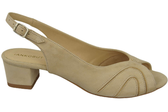 Dámská obuv Sandály ze semišové kůže Béžová 991 ElitaBut