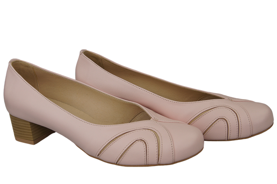 Dámská obuv Dámské kožené lodičky Powder pink 786 ElitaBut
