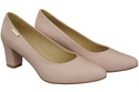 Klasické hladké boty Dámské lodičky Powder Pink in Natural Leather 213 ElitaBut