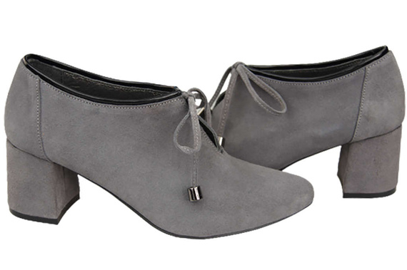 Dámská obuv Ash leather Velour polobotky 183 ElitaBut