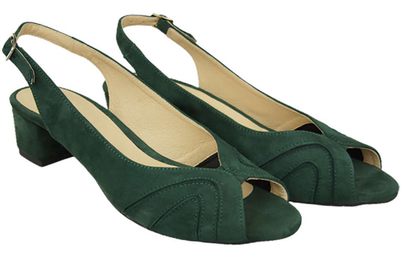 Dámská obuv Sandály semišové zelené 991 ElitaBut