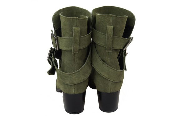 Dámské boty Boty Natural Leather Velour Butel Grey 119 ElitaBut