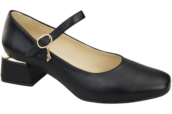 Dámská obuv Černé páskové lodičky Přírodní kůže 202 ElitaBut