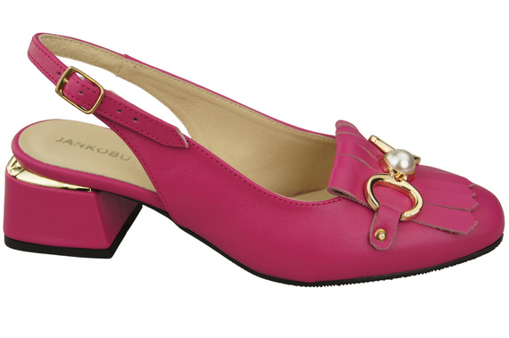 Dámská obuv Fialové sandály zdobené třásněmi Přírodní kůže 208 ElitaBut