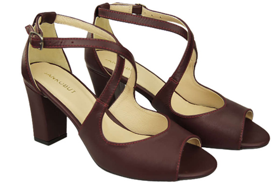 Dámská obuv Sandály Maroon Natural Leather 186 ElitaBut