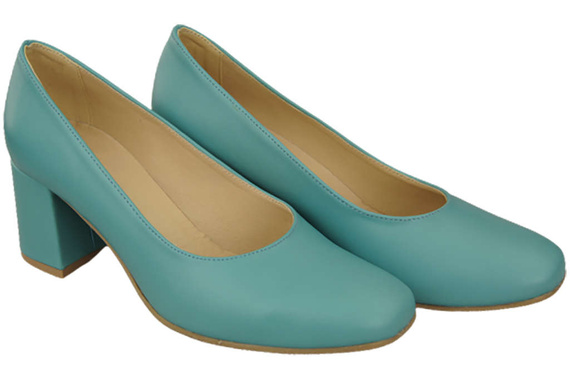 Dámská obuv Přírodní kožené lodičky 171 Turquoise ElitaBut