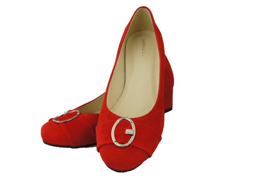 Dámské boty Červená přírodní semišová kůže 135 ElitaBut