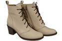 Dámské boty Cappuccino Bright lace-up Zimní přírodní kůže 188 Od ElitaBut