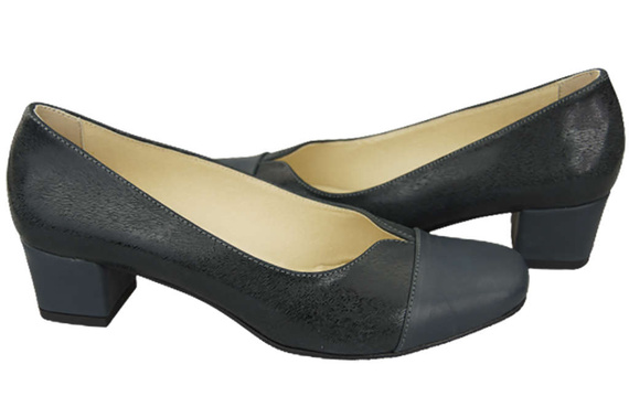 Dámská obuv Přírodní kožené lodičky 164 Graphite ElitaBut