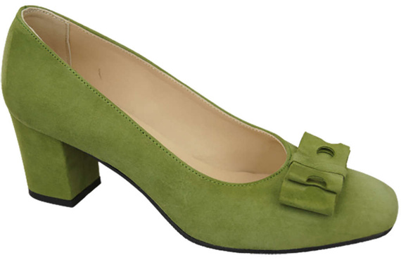 Dámská obuv Pistachio Natural Leather Suede pumps 163 ElitaBut