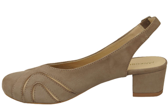 Dámská obuv Přírodní kůže Semišové sandály Cappuccino Dark 842 Od ElitaBut