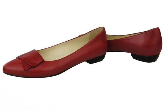 Dámské boty Balerina Red Natural leather 988 ElitaBut