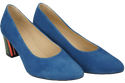 Dámská obuv Blue Suede Natural Leather Decorative Heel 158 With ElitaBut