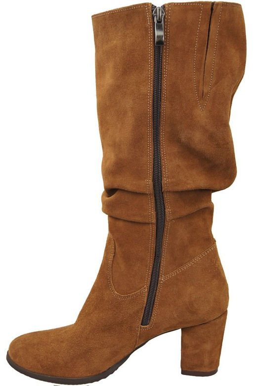 Dámské boty Caramel přírodní kůže Velour 141 ElitaBut