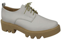 Obuv Dámské šněrovací boty White Leather Natural 180 ElitaBut