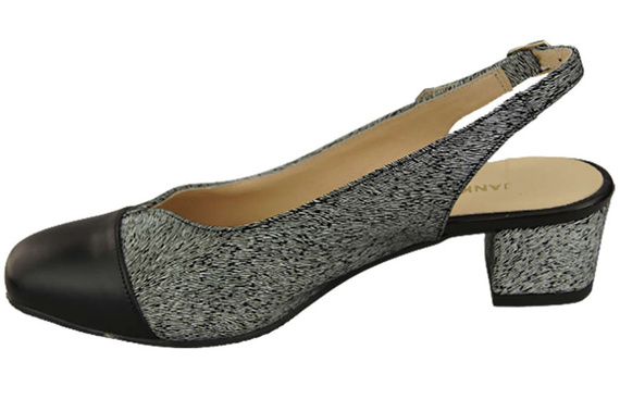 Dámská obuv Sandály Přírodní kůže 165 Black - White ElitaBut