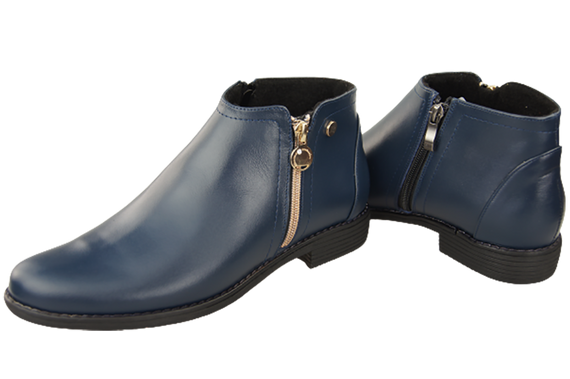 Dámská obuv Navy Blue Boots Warmed Natural Leather 872 Z Elitabut
