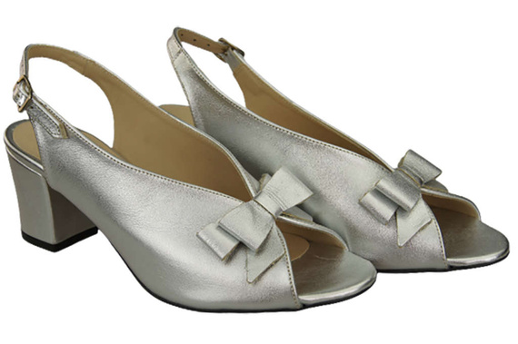 Dámská obuv Stříbrné sandály Lick kůže 148 L ElitaBut