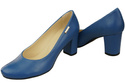 Dámská obuv Classic Blue Leather Natural Almond Nose pumps 201 ElitaBut