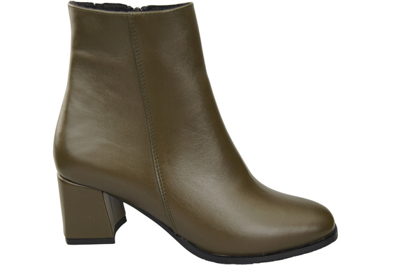 Dámské boty Olive leather for winter 214 Z ElitaBut