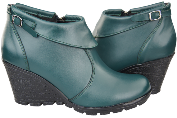 Obuv Dámské kotníkové boty z přírodní kůže Malachite 739 ElitaBut