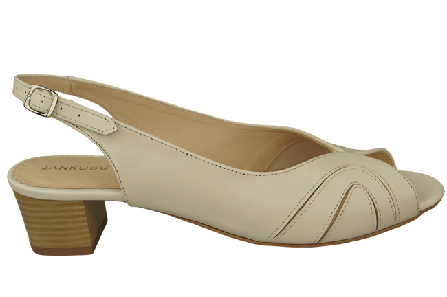 Dámská obuv Přírodní kůže Sandály Béžová Ecru 991 ElitaBut