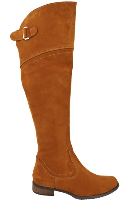 Dámská obuv Red Muskegon Vysoké kozačky nad kolena z přírodní kůže Velour 154 ElitaBut