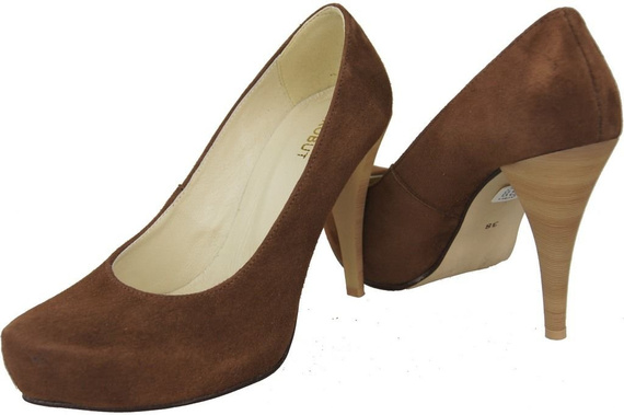 Dámská obuv Hnědá semišová přírodní kůže 644 ElitaBut