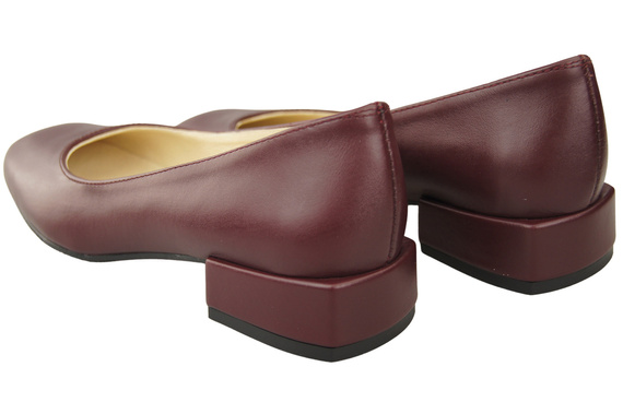 Pohodlná dámská obuv Maroon Flats Natural Leather 204 ElitaBut