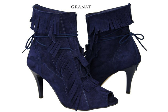 Dámská obuv Dámské lodičky s vysokou špičkou ze semišové kůže Námořnická modř 964 ElitaBut