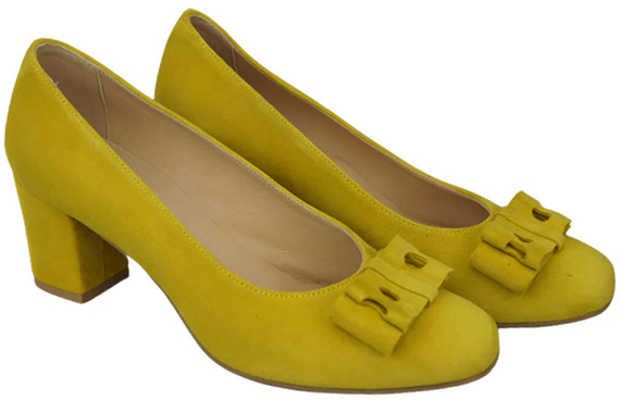 Dámské lodičky Lemon z přírodní semišové kůže 163 ElitaBut