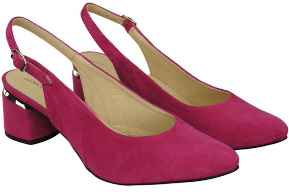 Dámské sandály z přírodní semišové kůže Fialová Elegance a pohodlí 196 Od ElitaBut