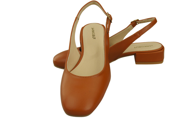 Dámská obuv Červené sandály na plochém podpatku Přírodní kůže 206 ElitaBut