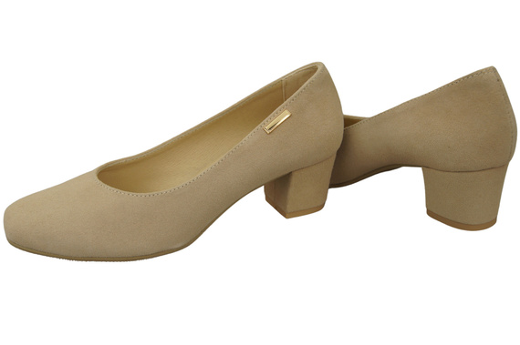 Pohodlná dámská obuv Béžová přírodní kůže semišová 172 od ElitaBut