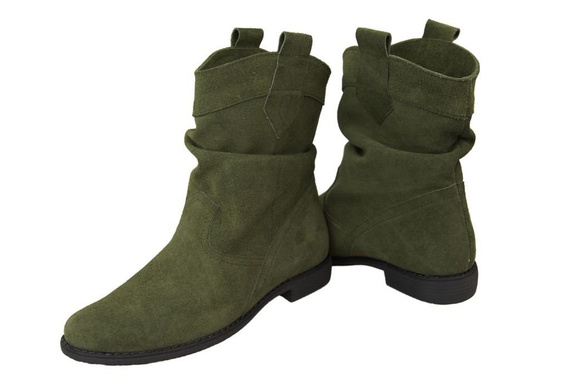 Dámské boty Saszki Bottle Winter natural leather velour 117 Z ElitaBut