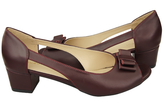 Dámská obuv Sandály Maroon Natural Leather 145 ElitaBut