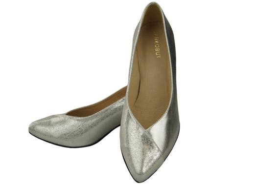 Výjimečné dámské stříbrné boty z přírodní kůže Pocit luxusu na nohou 191 ElitaBut