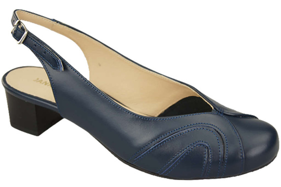 Dámská obuv Přírodní kůže Sandály Navy blue 842 ElitaBut