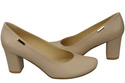 Dámské boty Classic Cappuccino Light Natural Leather Almond Nose pumps 201 ElitaBut