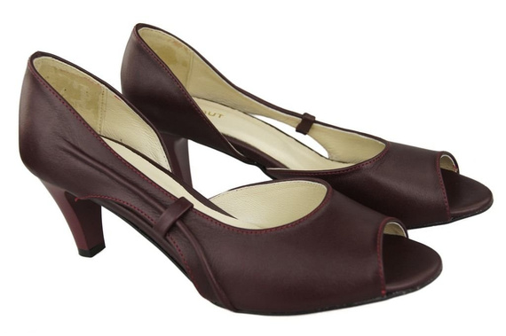 Dámská obuv Sandály Maroon Natural Leather 566 ElitaBut