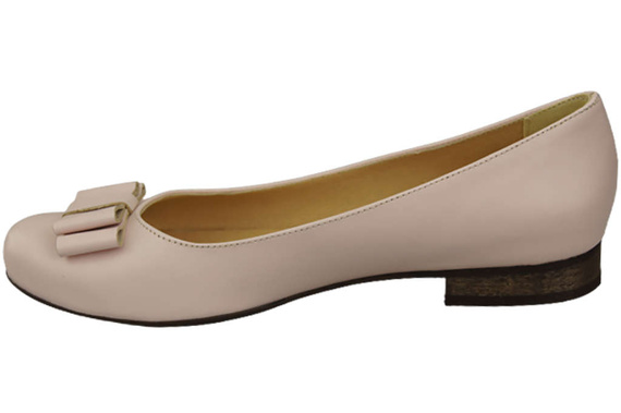 Dámské baleríny z přírodní kůže Powder Pink 702 ElitaBut